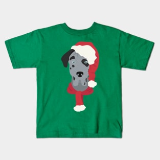 Christmas Great Dane Kids T-Shirt